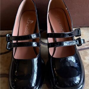 Shiny Black Patent Leather Heels